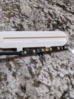Soldered LED strip with base